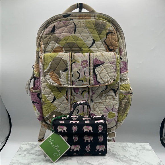 Vera Bradley Handbags - Vera Bradley bundle jewelry compact vase & bagpack